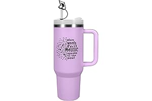 12oz Stainless Steel Insulated Music Themed Coffee Mug Tumbler for Music Lovers