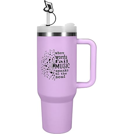 12oz Stainless Steel Insulated Music Themed Coffee Mug Tumbler for Music Lovers