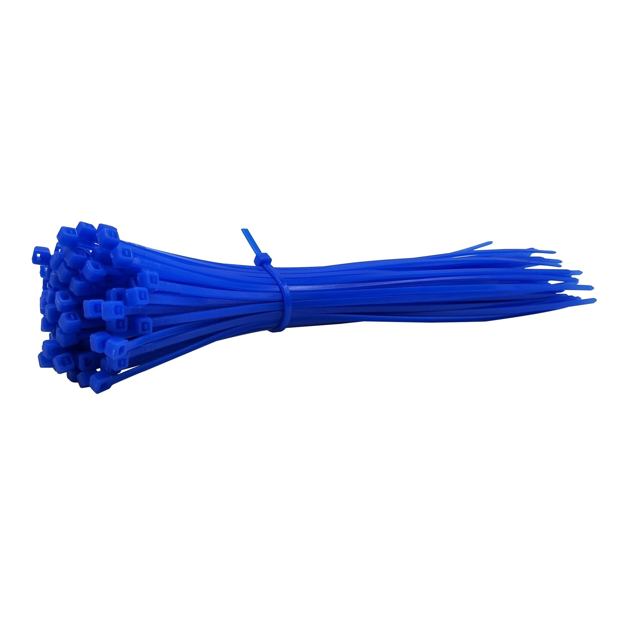 Udpoiuyt Blue Nylon Cable Ties, Self-Locking Nylon Cable Ties Multicolor 3X200mm 100 Pcs(Blue)