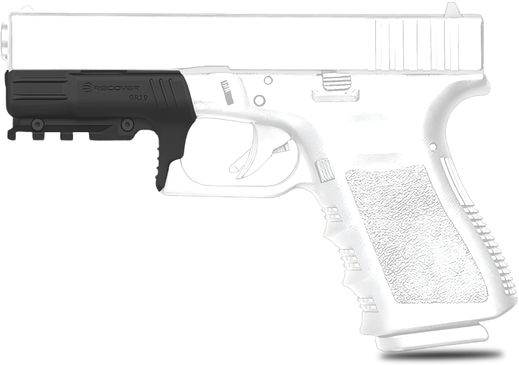 Recover Tactical Picatinny Rail for Glock, Glock MOS, S&W Shield 9mm, SW40, Sig P365 (Must Select Your Model Below), Easy Install, No Mods Required