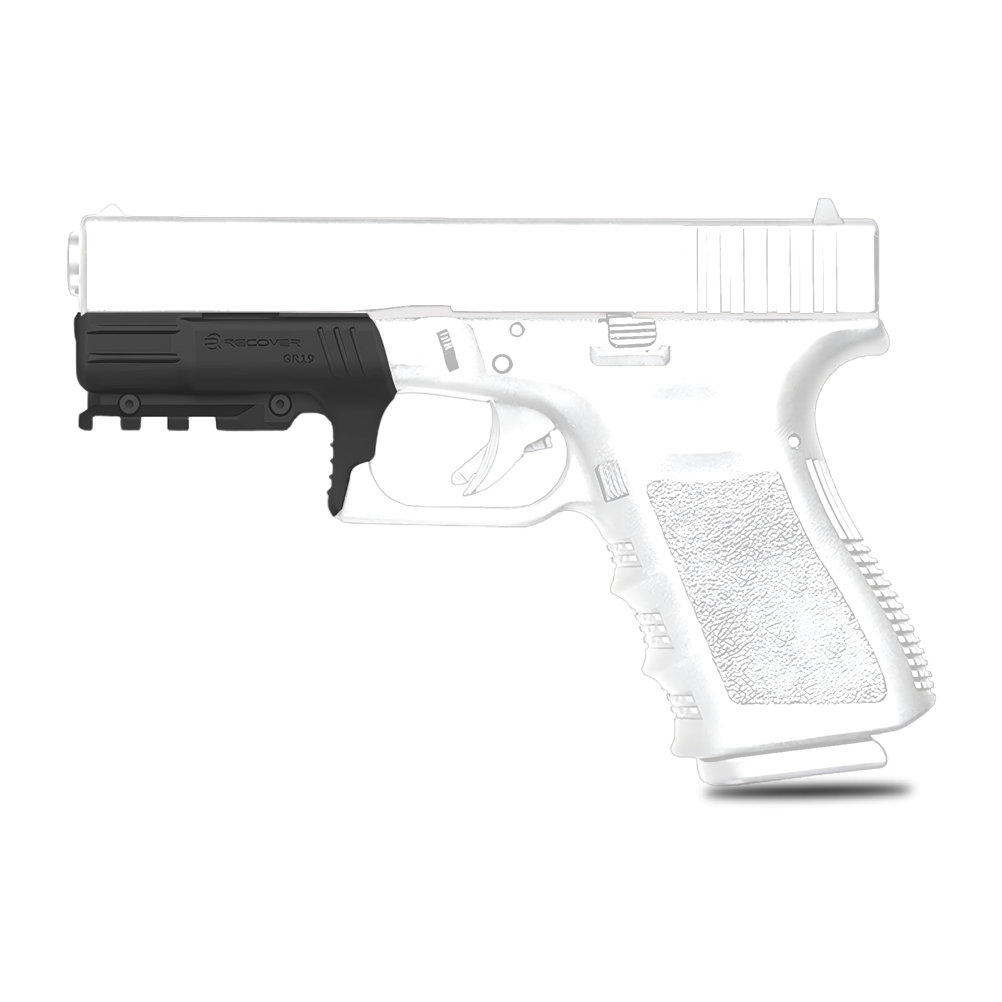 Recover Tactical Picatinny Rail for Glock, Glock MOS, S&W Shield 9mm, SW40, Sig P365 (Must Select Your Model Below), Easy Install, No Mods Required