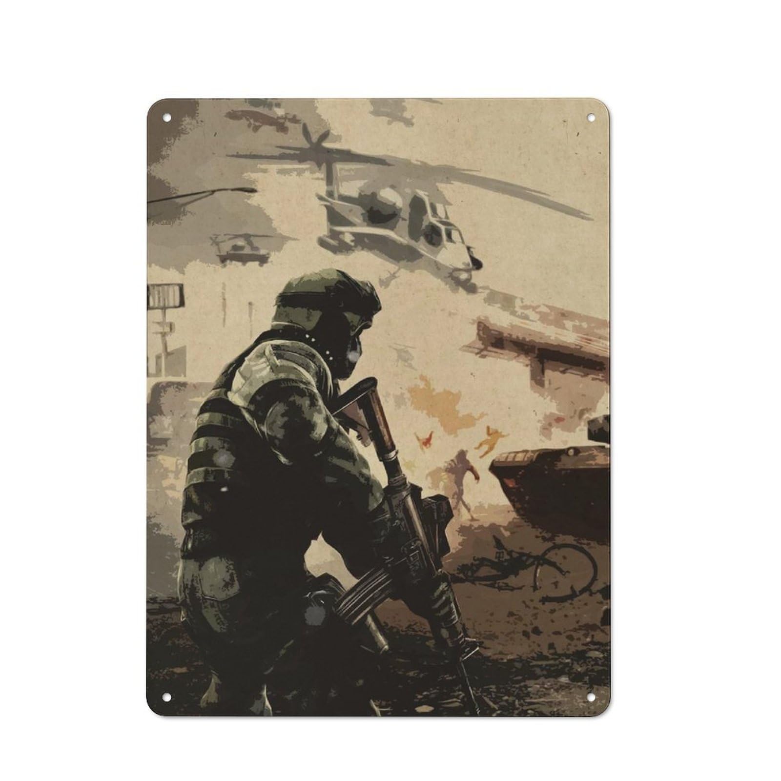 Junmoney Homefront Metal Wall Sign 40X30cm Featuring For Pub Or Café, For Pub Decor Enthusiasts, For Retro Home Interiors