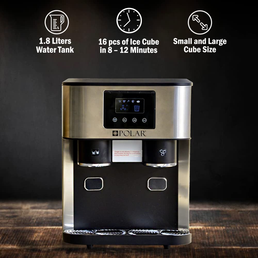Buy Polar Ice Cube Maker Machine With Crushed Ice, Cold Ice Water