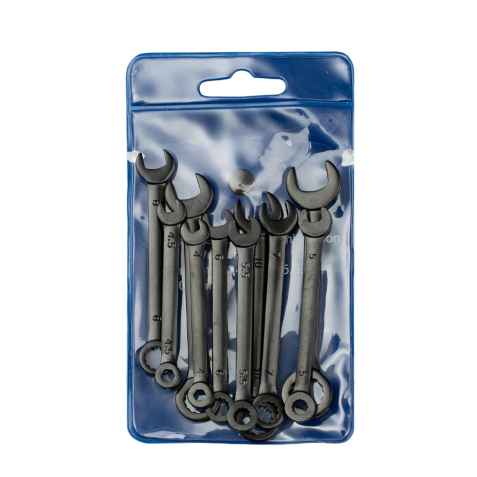 Jazuaiao Black 10Pcs Multipurpose Double Ended Wrench Tool Combination Spanner For Home Repair Plumbing Tubing Nozzle Double Ended Combination Wrenches