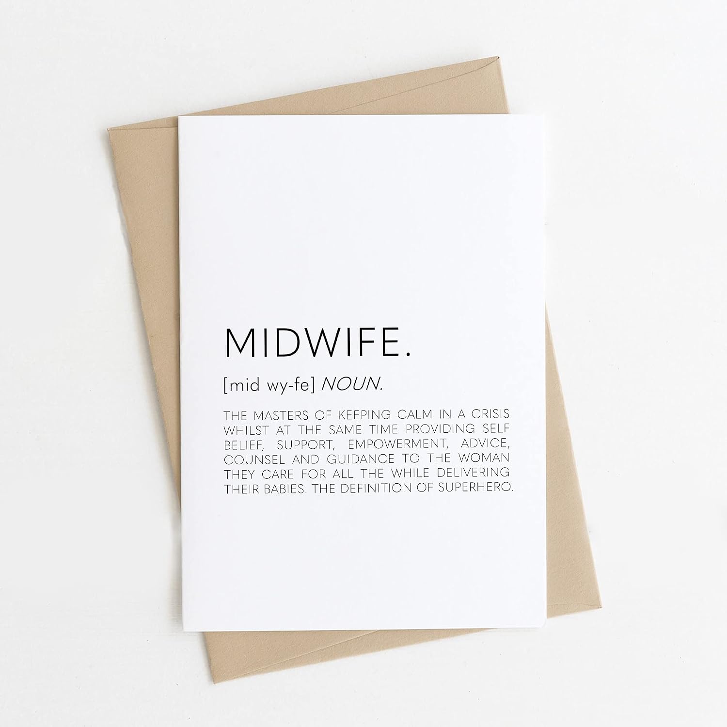 Midwife Definition Blank Birthday Card For Midwives Student ...