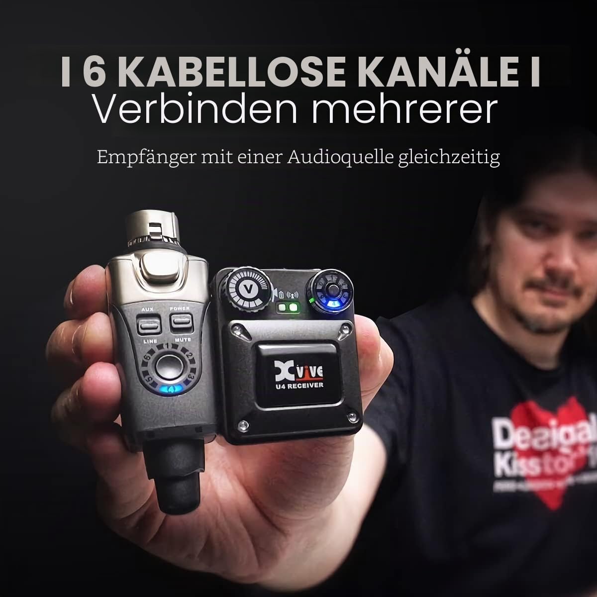 Xvive U4R Drahtloses In-Ear-Monitor System Nur Empfänger