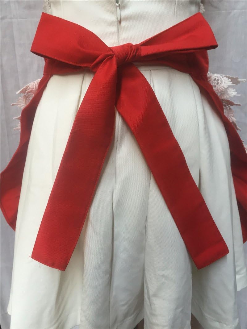 Hyzrz Lovely Home Work Adjustable Apron Shop Cake Kitchen Cooking Aprons for Women Girls with Pocket for Gift,Red - Image 5