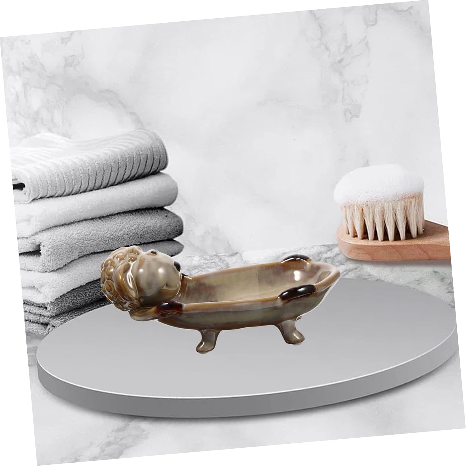 Ceramic Animal Soap Dish Box for Bathroom and Shower Use image 3