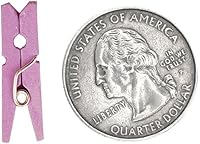 Vista 107 de JAM PAPER Wood Clip Clothespins - Small - 7/8 Inch - White - 50 Clothes Pins/Pack