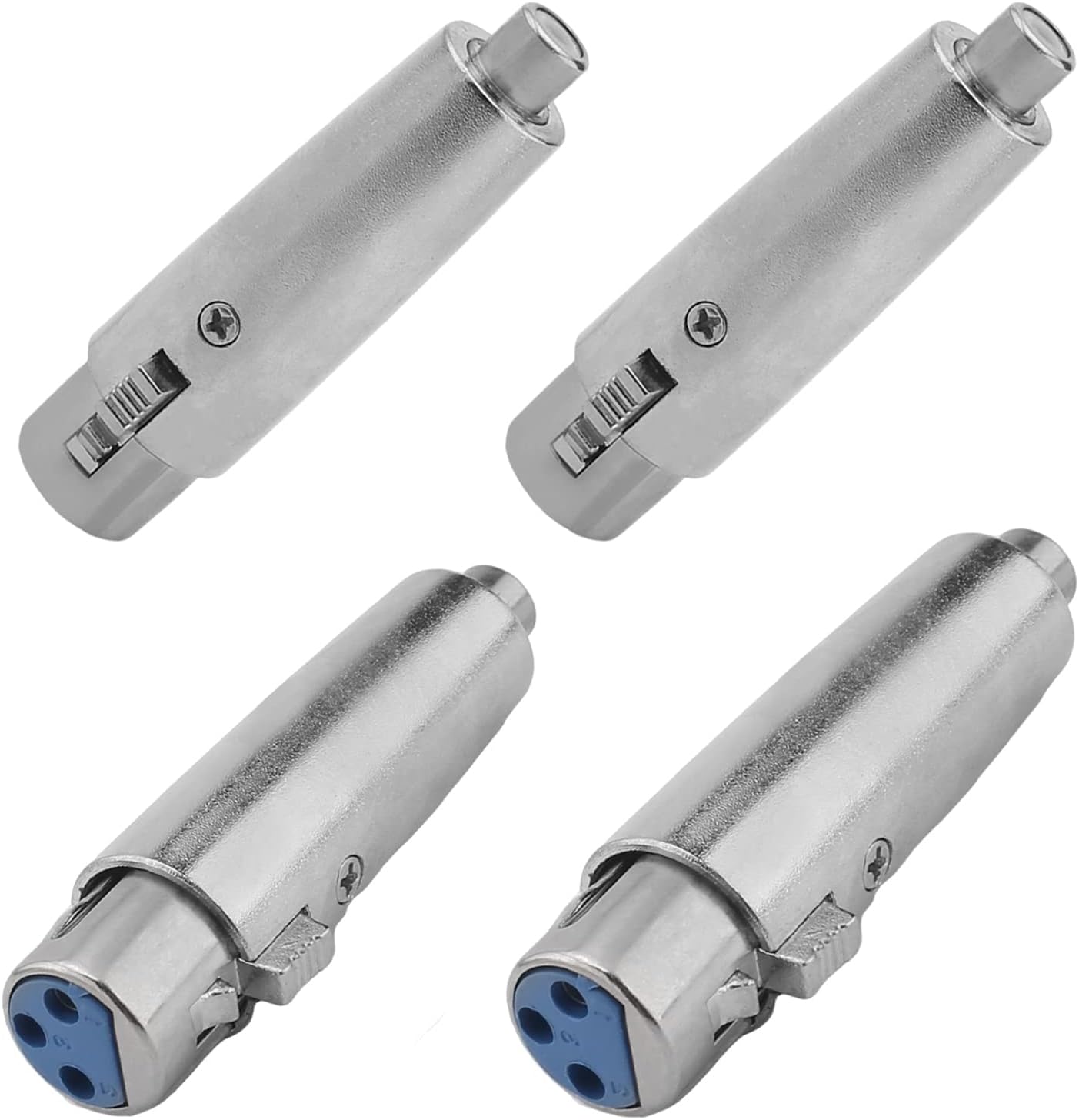 Heyiarbeit Female RCA to XLR Female Adapter, XLR to RCA Converter Gender Changer Audio Coupler Connector - 4 Pack