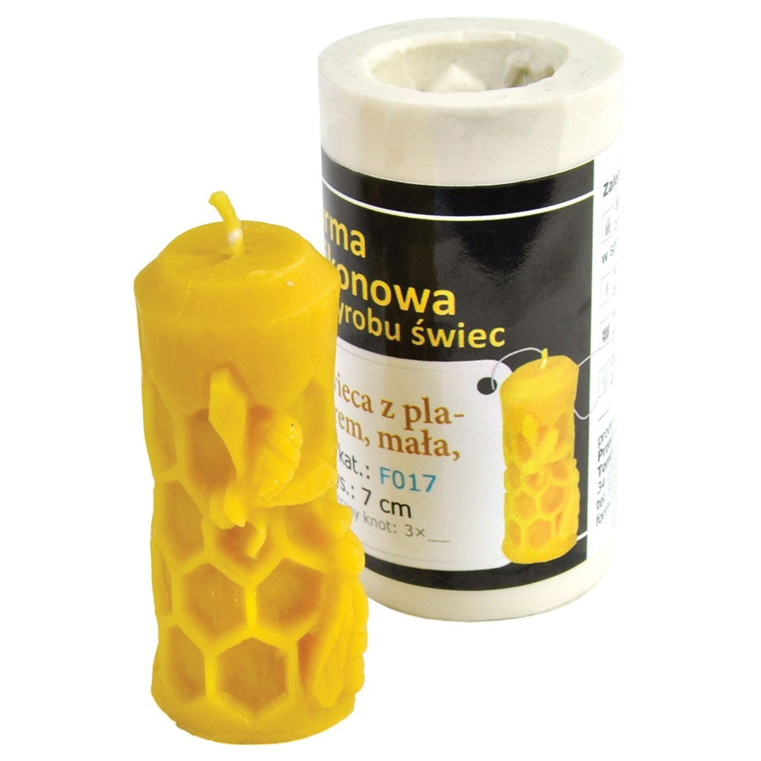 LYSON Kerzengießform Silikonform mit Waben-Imkermuster Kerzenherstellung Bienenwachs Kerzen Geschenkidee SilikonForm Set/Giessform/silicone mold set
