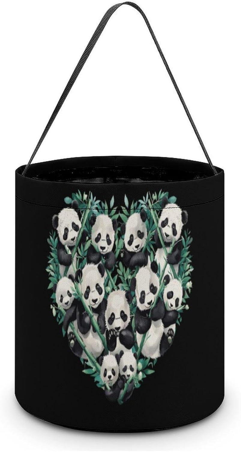 Love Panda Heart Candy Bag Halloween Treat Goody Bags Party Basket Handbag Holiday Decor