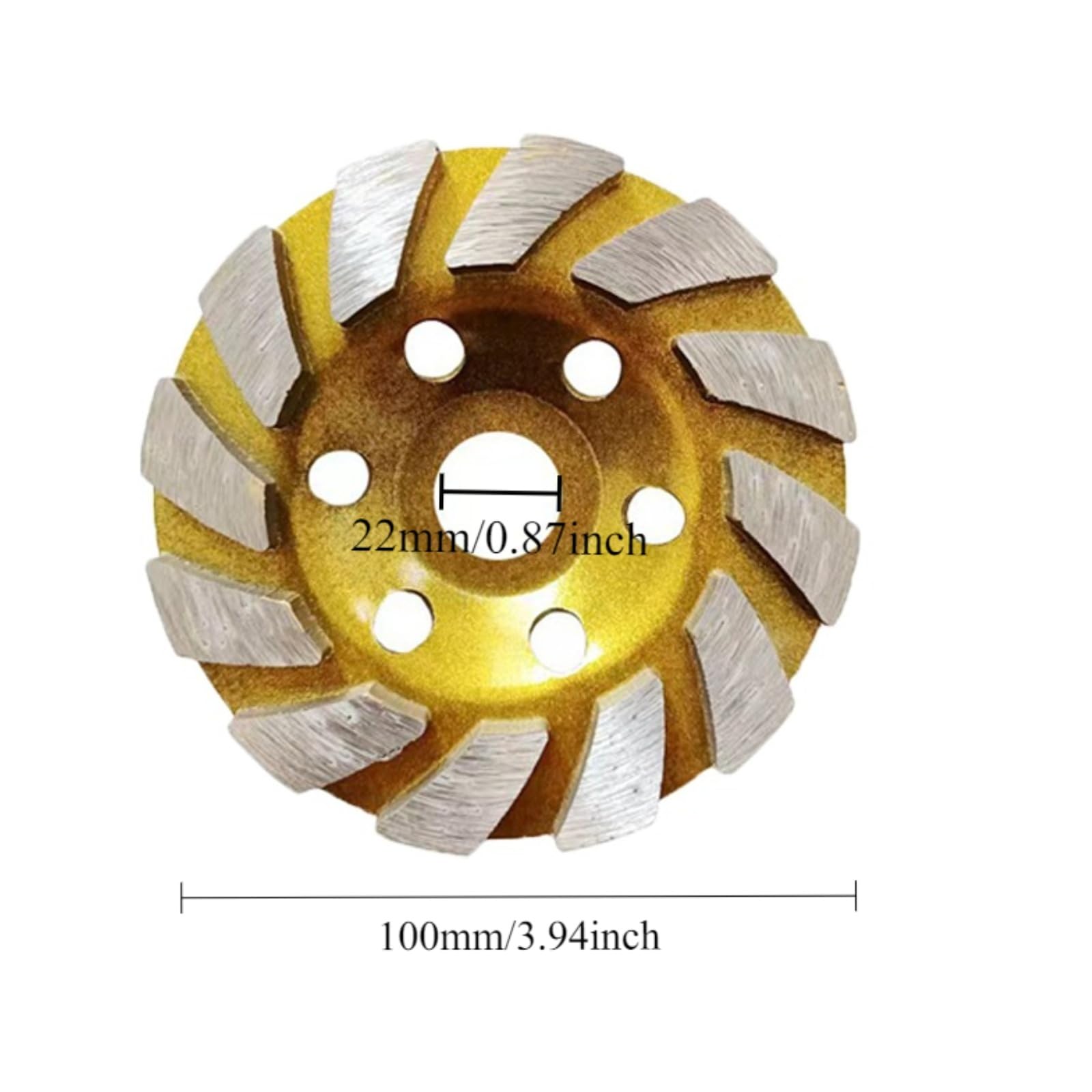 Rettifica Diamantata For Calcestruzzo Da 1-8 Pezzi Da 4 Pollici | Mola A Tazza Diamantata A Disco Mola Da Taglio Abrasiva Turbo For Ceramica In Pietra Di Granito(3Pcs)