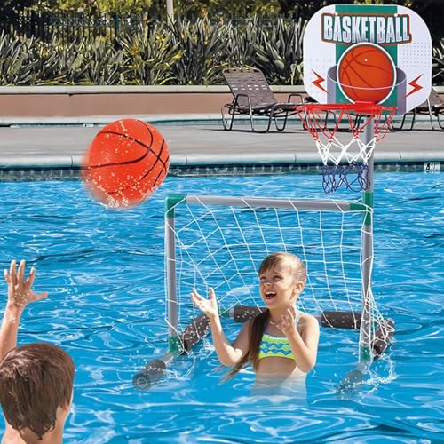 Panier de basket-ball de piscine et but flottant à double configuration