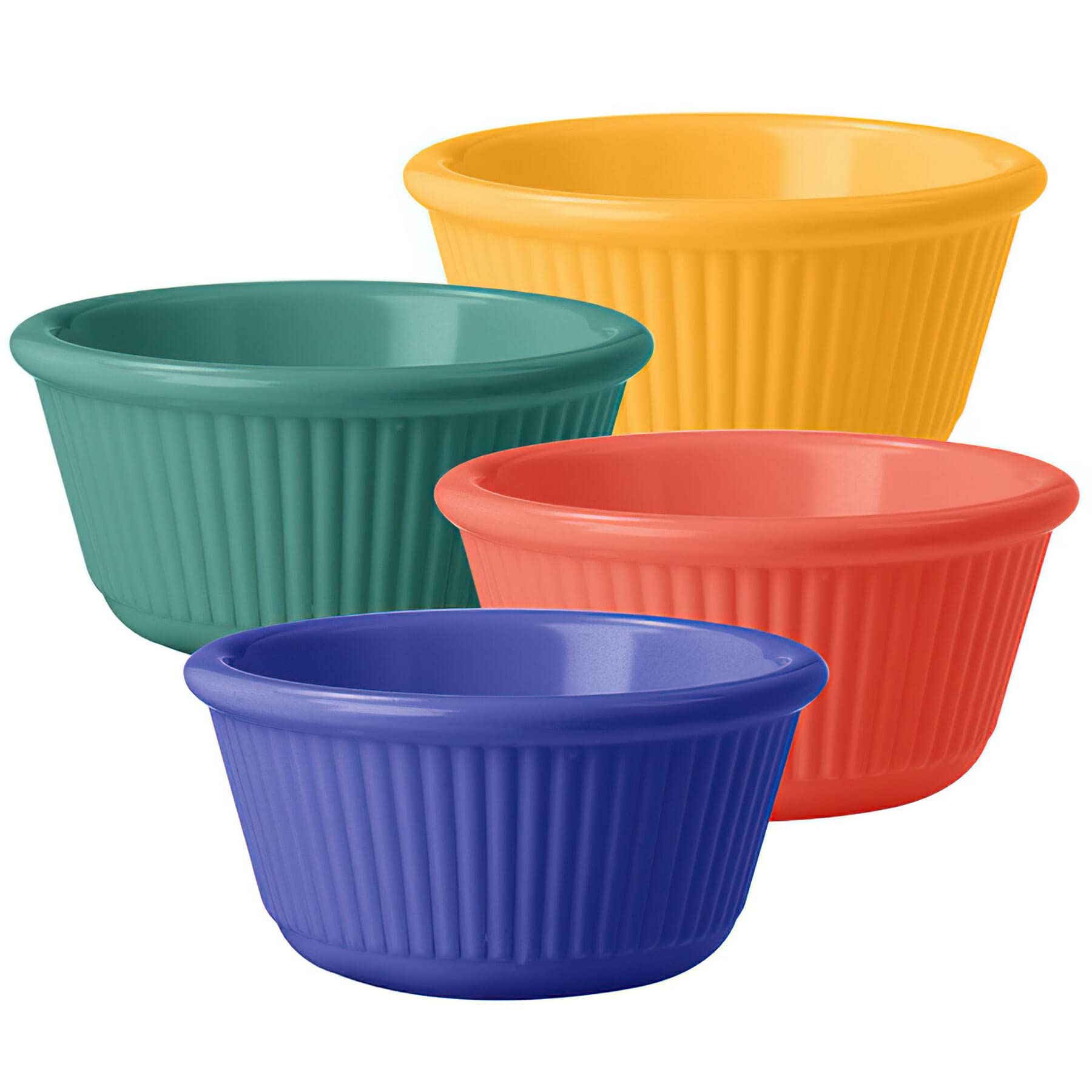 G.E.T. RM-401-MIX 4 Mardi Gras Colors 4 oz. Ramekin, Break Resistant, Mix Pack of 4 Mardi Gras Colors (Pack of 12)