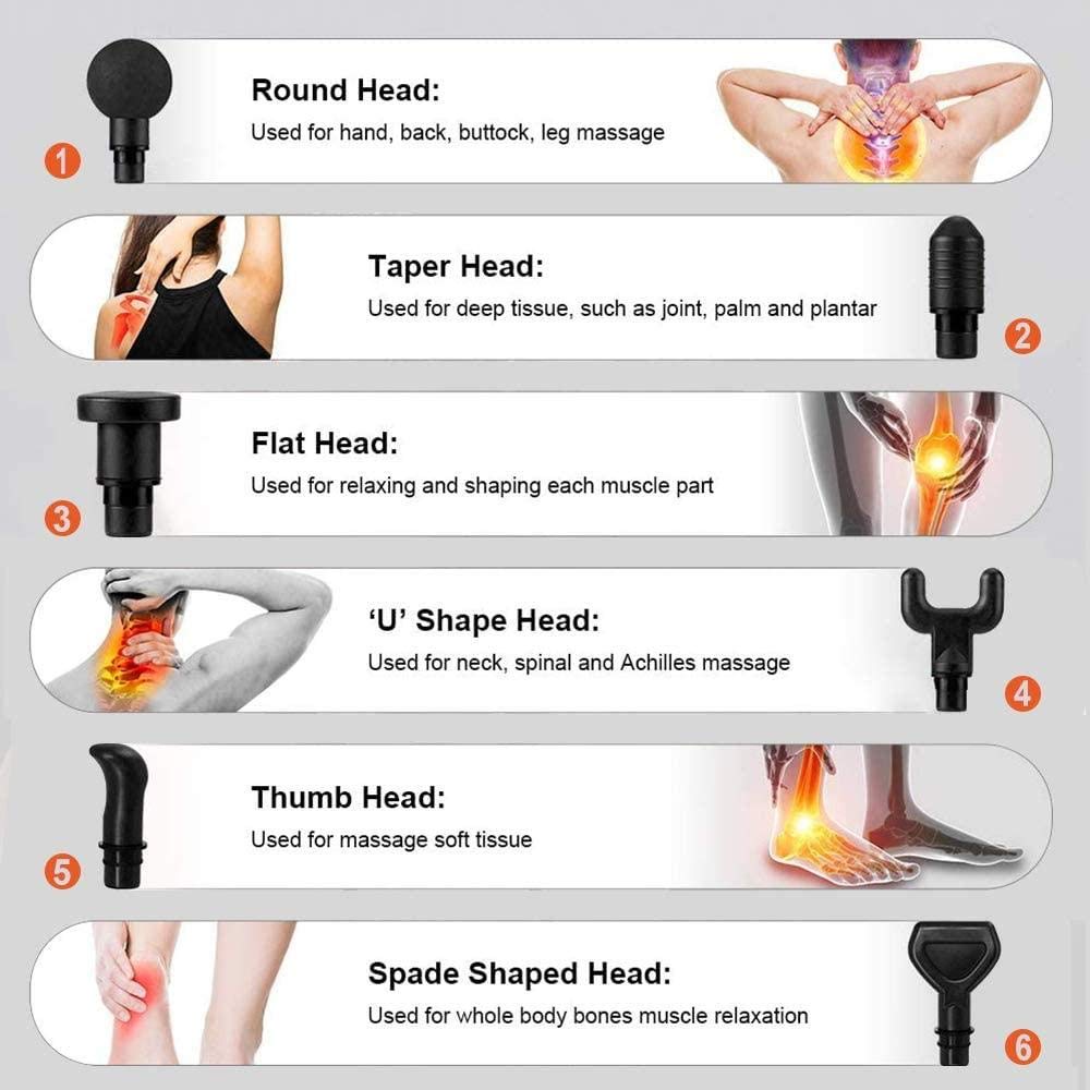 Massaggiatore per massaggio Pistola per fascia Sport Terapia Massaggiatore muscolare Rilassamento del corpo Sollievo dal dolore Massaggiatore dimagrante modellante con display LCD-001 Argento