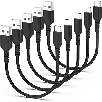 USB C Cable Short 30 cm [Pack of 5] Fast Charging Cable USB A to USB C
