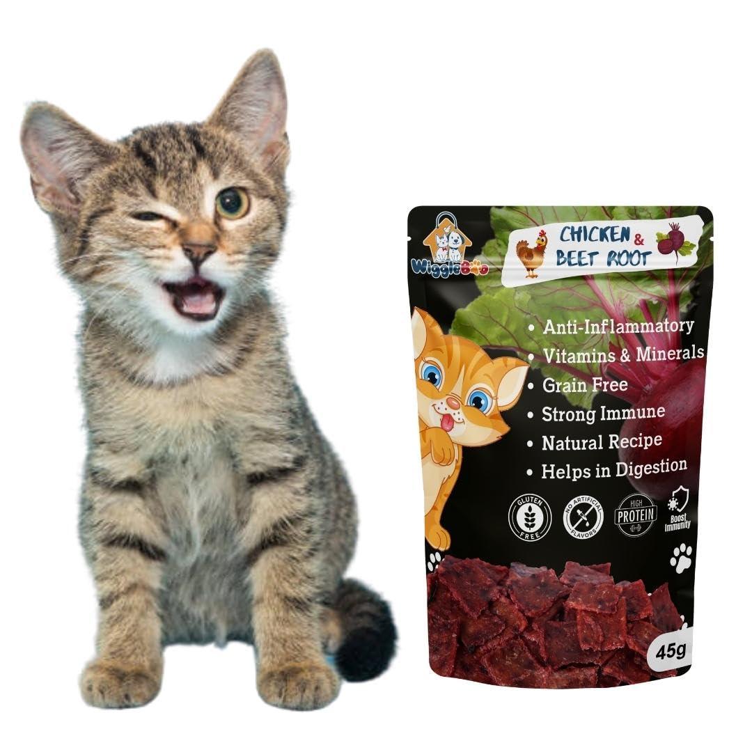 See full amazon price history chart for WiggleBoo Chicken & Beetroot Cat Treat | Helps Immune System & Digestion | Travel Friendly Pack | Crunchy Healthy Snacks (Chicken & Beetroot 45 Grm) WiggleBoo Chicken & Beetroot Cat Treat | Helps Immune System & Digestion | Travel Friendly Pack | Crunchy Healthy Snacks (Chicken & Beetroot 45 Grm) (B0BG56TSG4) Amazon Price History, Amazon Price Tracker