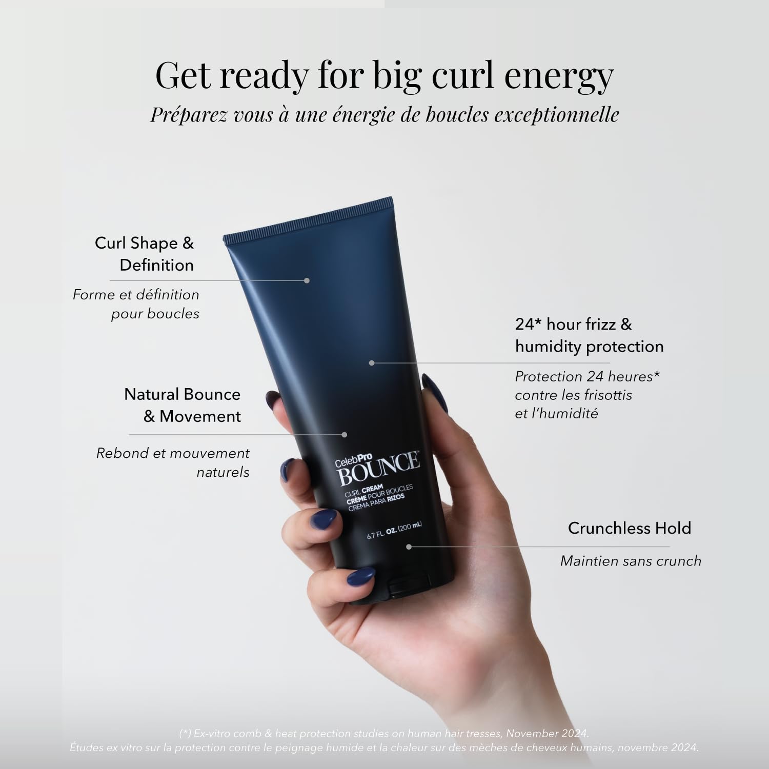 CelebPro BOUNCE Curl Cream, Hydrating Curl Cream for Defined Curly Hair, 6.7oz