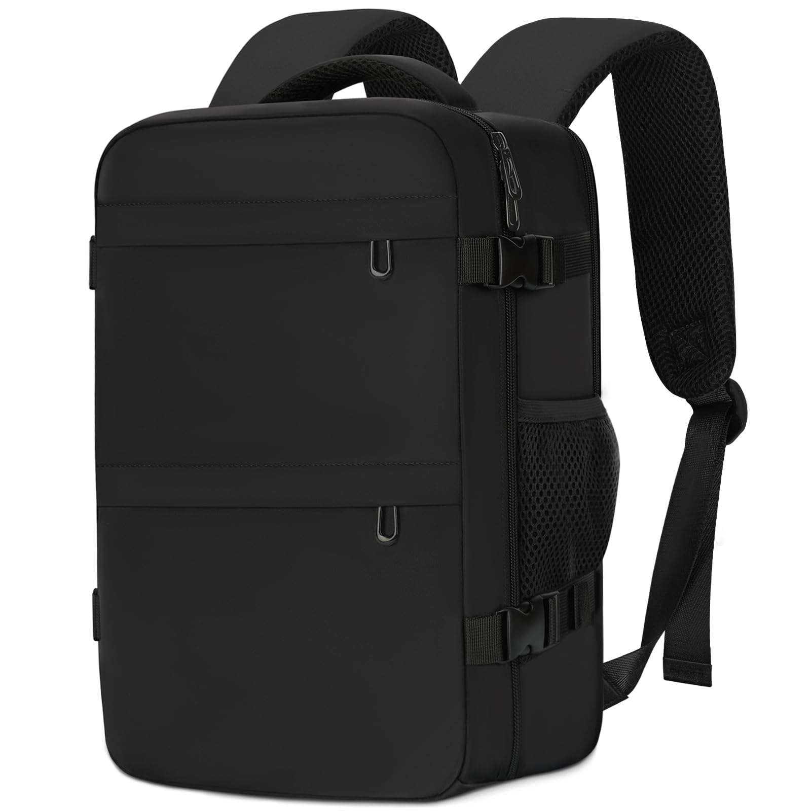 Mochila Viaje Cabina Avion 40x20x25, Mochila de Cabina para Ryanair, Maletas de Viaje Cabina, Travel Backpack, Mochila Portatil Hombre Mujer, Equipaje de Mano Bolso Mochilas 20L - Negro