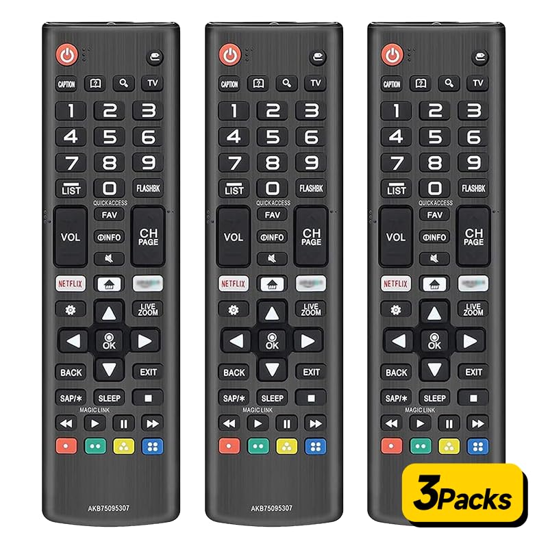 【Pack of 3】 Universal for LG TV Remote Control Replacement for All LG Smart TV with Netflix Quick Button