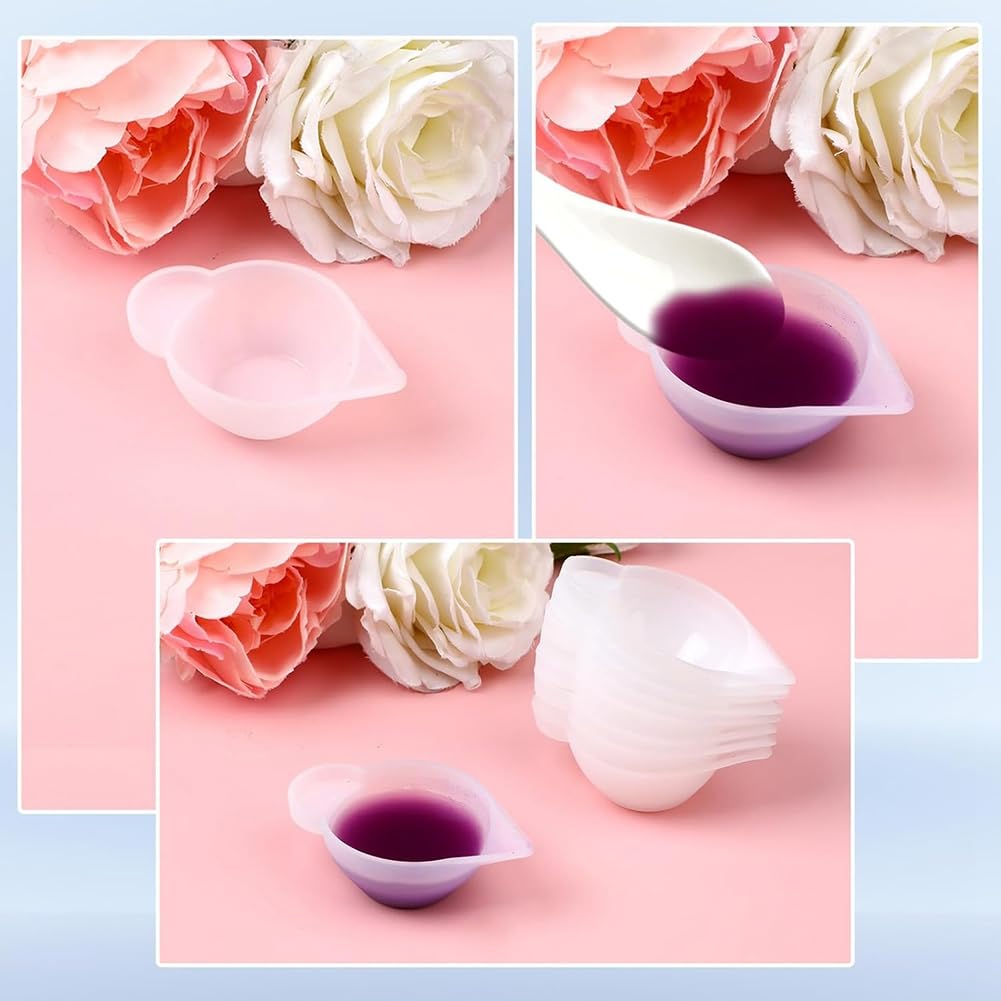 20 bicchieri in resina epossidica, piccoli stampi in silicone, dispenser per bicchieri, mini misurini per miscelare resina epossidica, creazione di gioielli