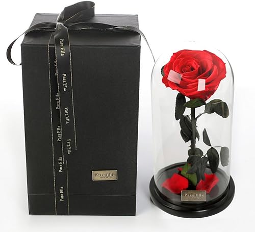 Gigante Immortal Flor, cubierta de vidrio Caja Rosas Flores de el principito Eternal Decoración Día de Navidad