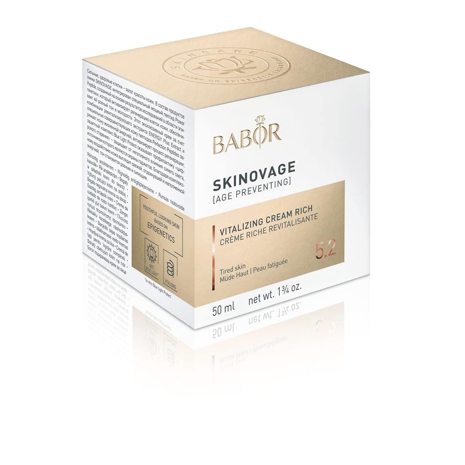 BABOR SKINOVAGE Vitalizing Cream Rich, Crema viso ricca per pelle stanca e spenta, Idratante rivitalizzante, 50 ml