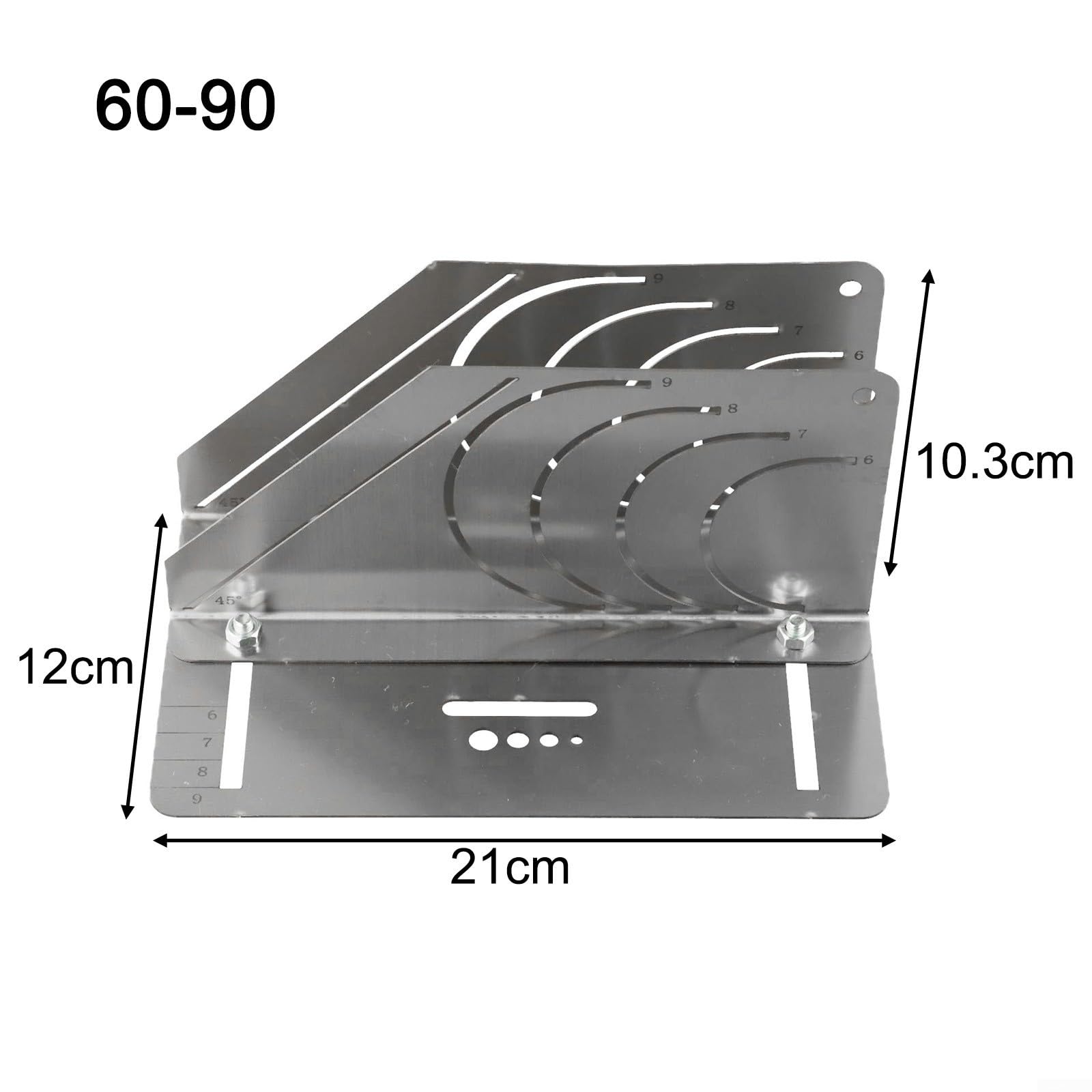 Stainless Steel 45° Pipe Cutter Tool for Rubber Insulation Foam Cutting Fixture Precise Alignment Assistance Construction Adjustable Size Cutting Fixture(B)