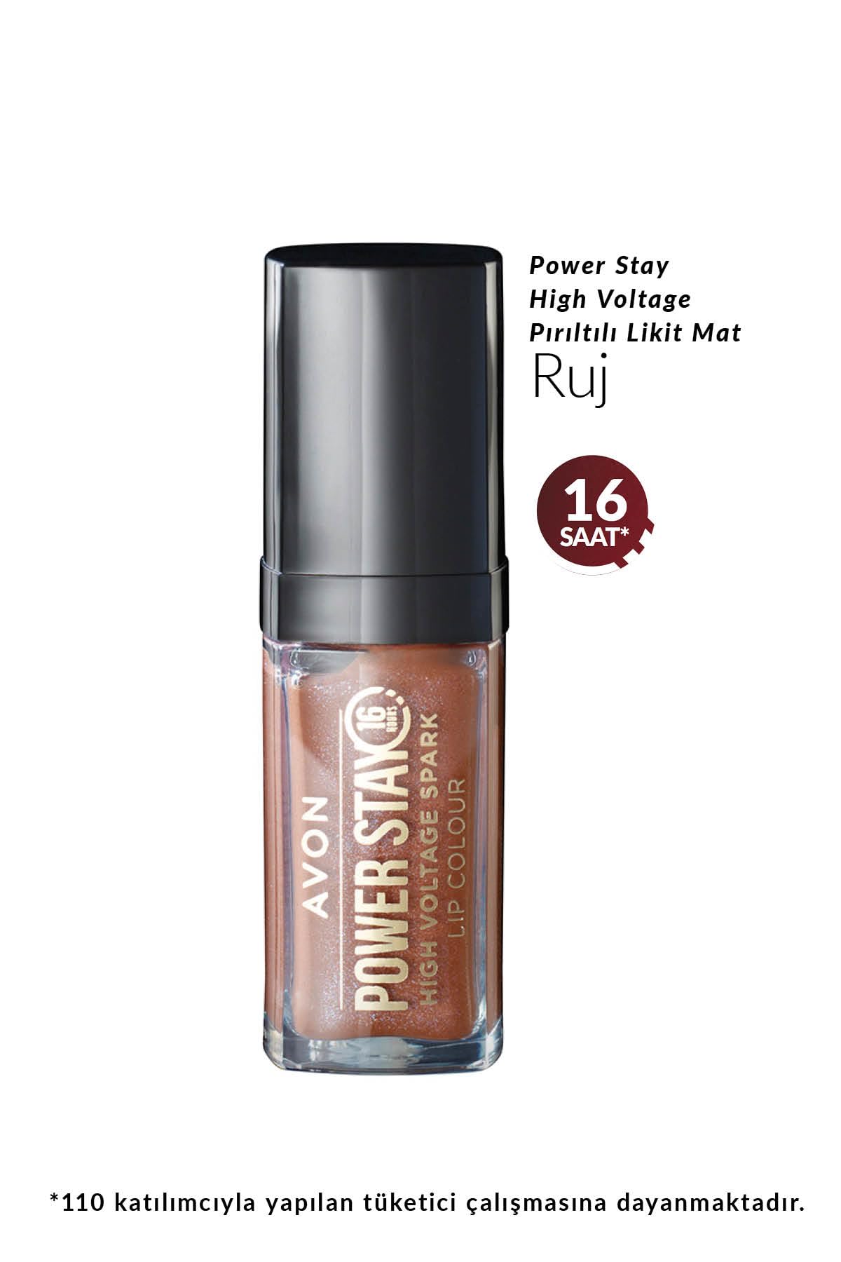 AVON Powerstay High Voltage Spark Likit Ruj Nude Surge