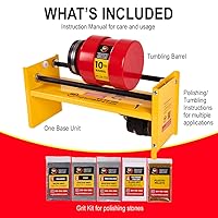 Vista 5 de MJR Tumblers Vaso de roca de servicio comercial de 10 libras con kit de grano libre. Capaz de ejecutar 4 tamaños y combinaciones de barril