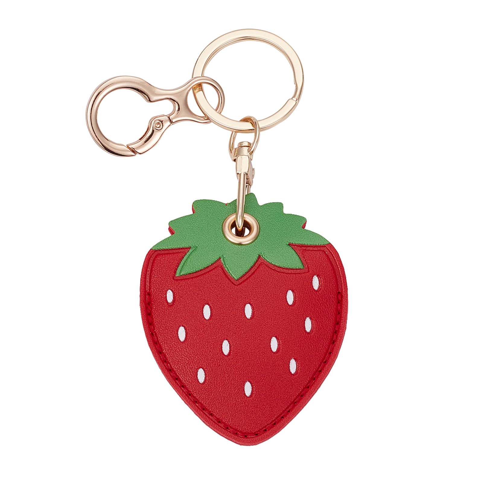 NICENEEDED Leather Keychain Case Holder, Keychain Finder Tracker, Cute Protective Cover with Key Ring Protective Case for Keys Wallet