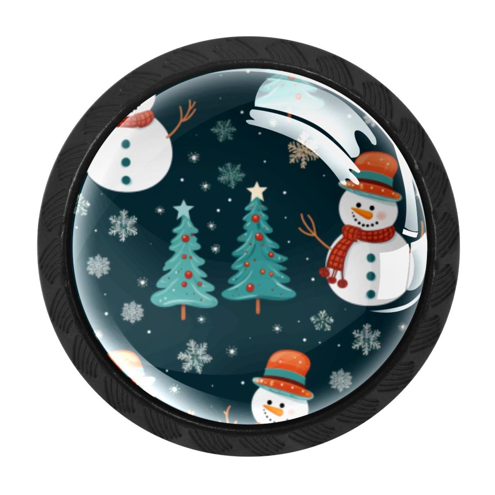 Chenzzzz Multicolored 02 4 Pack Christmas Snowman Kitchen Cabinet Knobs Drawer Knobs Door Dresser Handles For Personalized Gifts Great For Any Occasion