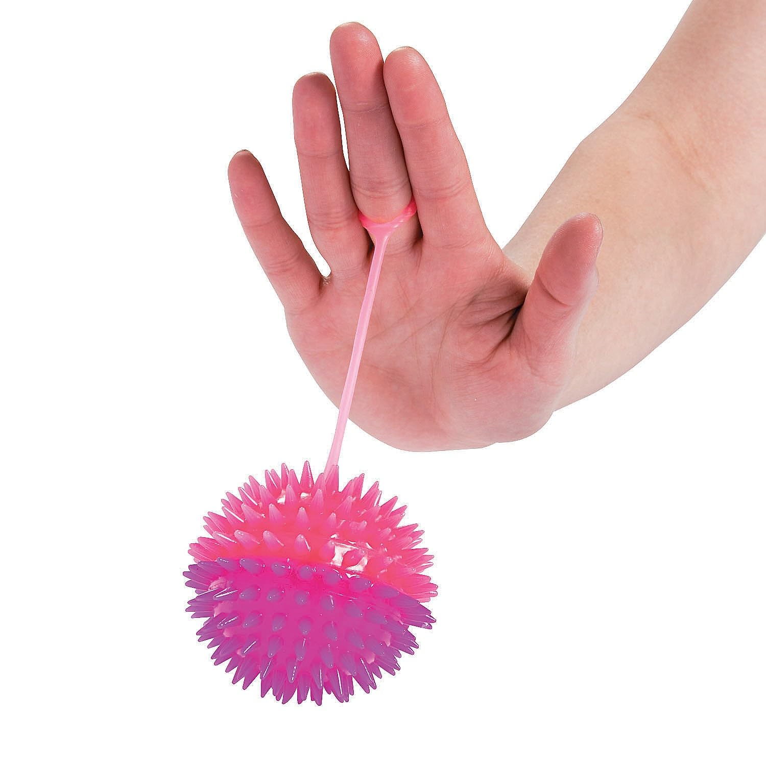 Fun Express Light-Up Two-Tone Stretchy YoYos - 6 Pieces