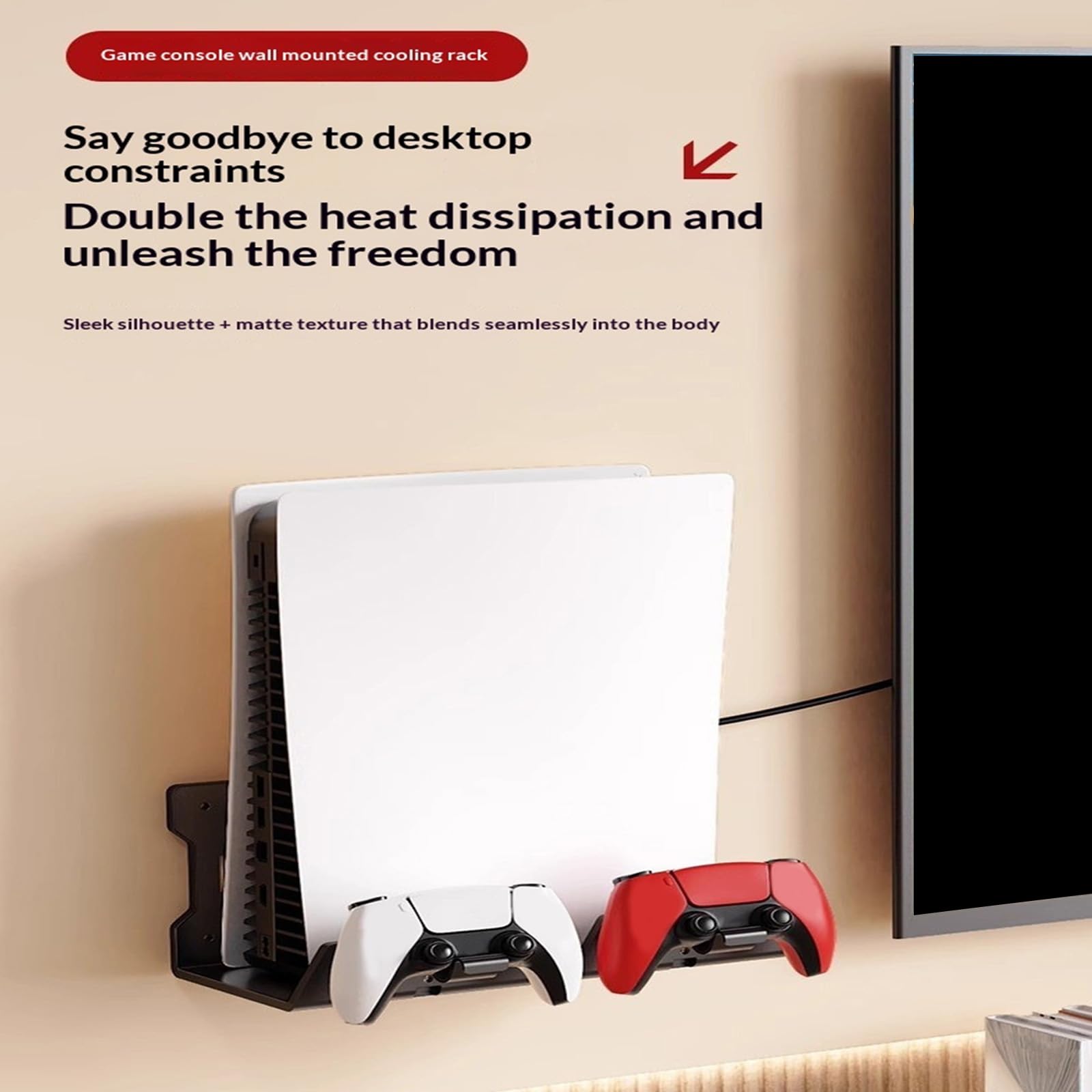 Supporto da parete multifunzione per controller e console con sistema di raffreddamento avanzato e sistema di raffreddamento avanzato