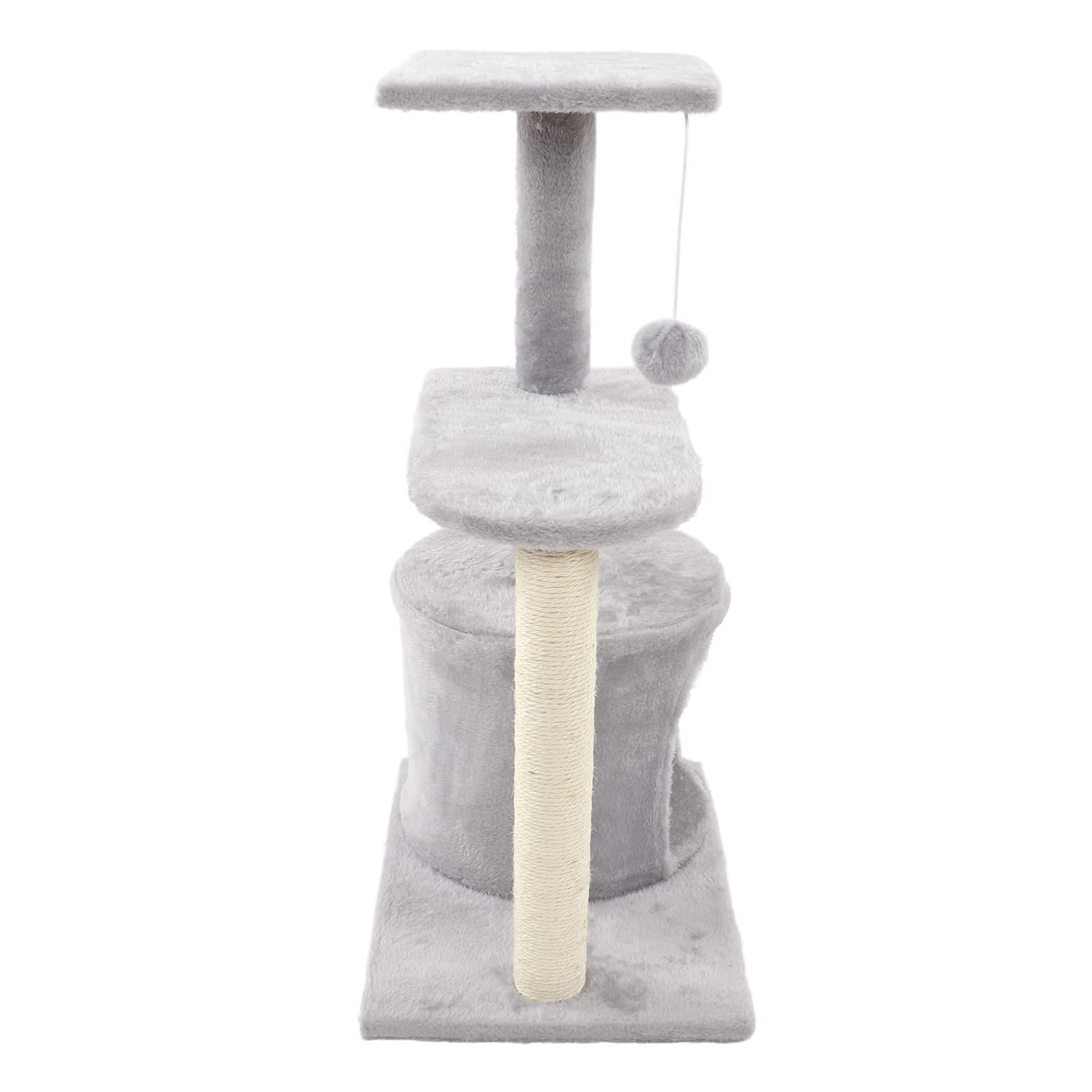 Torre Rascadora para Gatos, Juguete Resistente para árbol con Bola de Felpa Colgante para Todas Las Estaciones, Adecuado para Familias con Varios Gatos