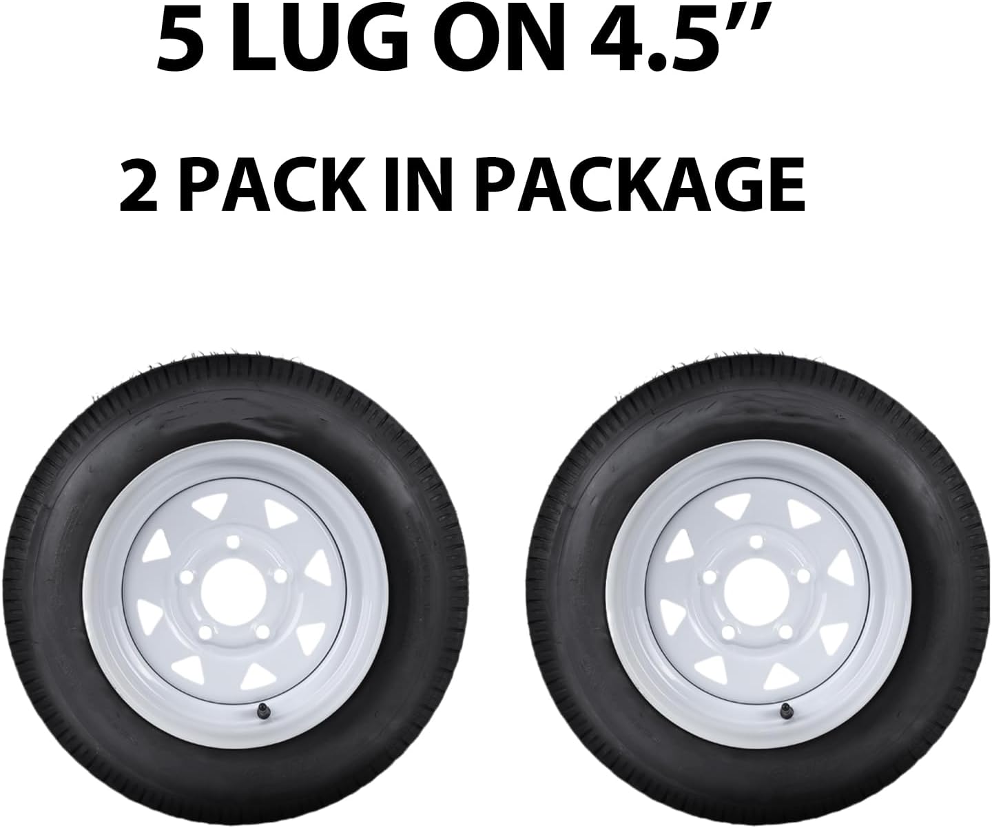 2 Trailer Tires 4.80-12 with 12" 5-Lug Rims Load Range C
