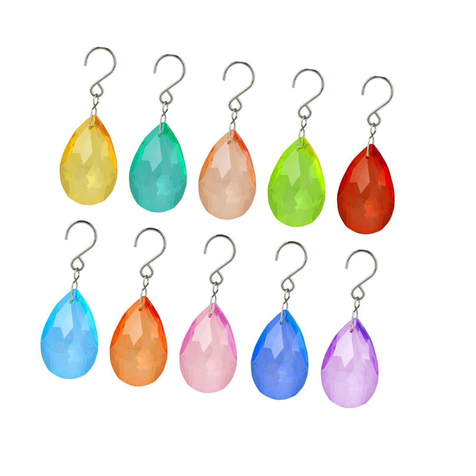 Meadawgs®10x Teardrop Pendants Home Decor Faceted Drop Charm for Festive Window Party Colorful|Collectibles|Rocks, Fossils & Minerals|Crystals & Mineral Specimens|Crystals-image-17