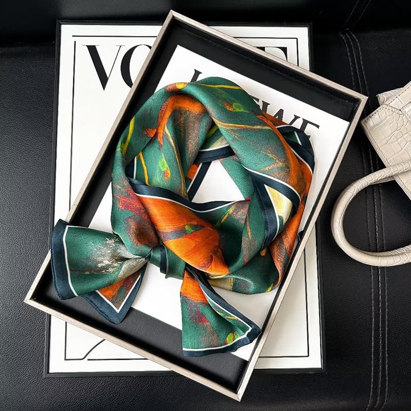 100% Mulberry Silk Scarf for Women - 59”*6.3” Long Headscarf Neck Scarf Hair Wraps - Shawls with Gift Packed2