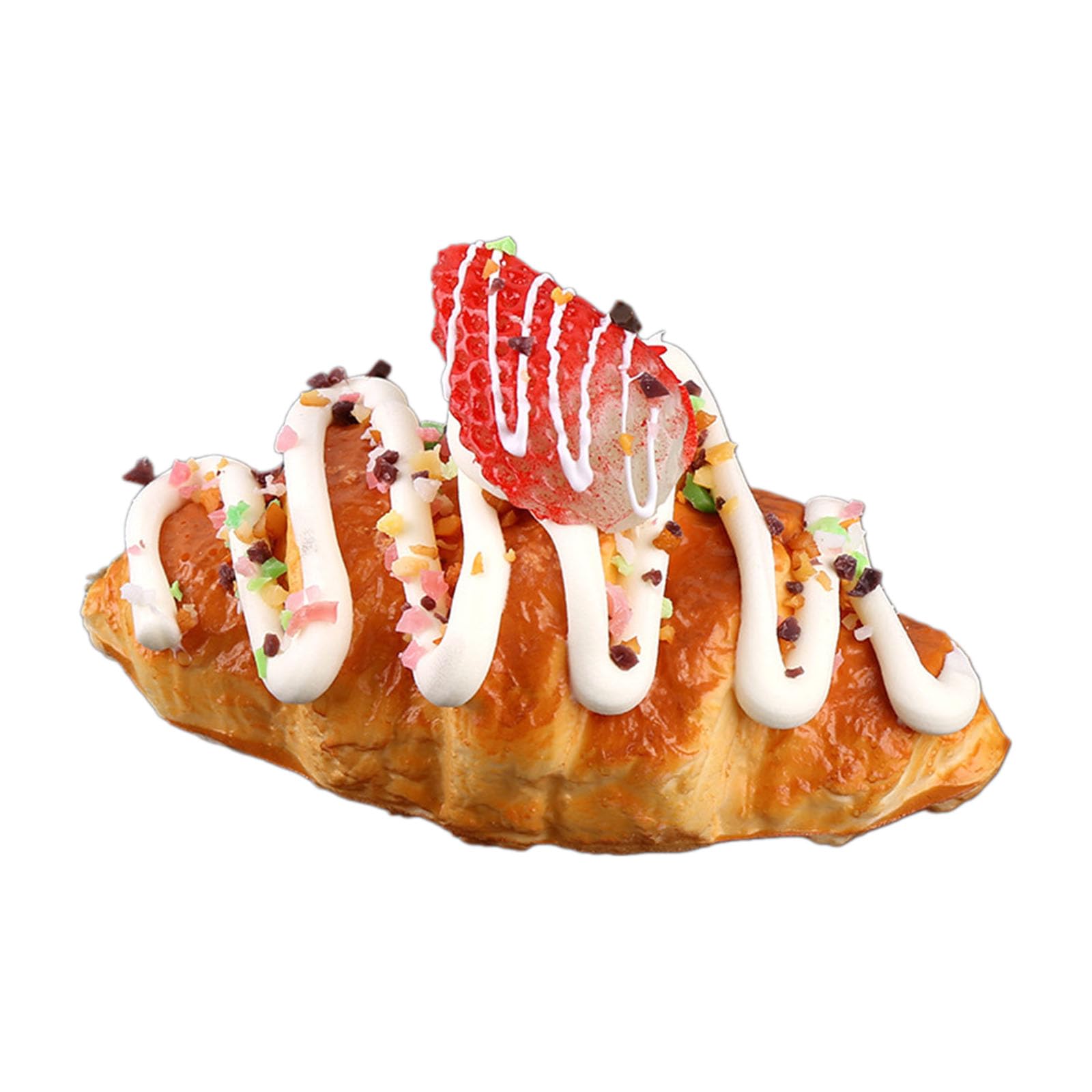 Buxuaaaa Artificial Croissants Fake Bread for Decoration Display, Realistic Croissants Simulation Realistic Food Toy Pastries Display
