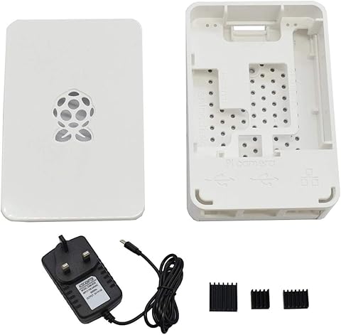 Tree-on-Life Caja de Carcasa actualizada ABS Case Armor Shell V4 con disipadores de Calor Fuente de alimentación 5V / 3A para Raspberry Pi 4B Negro/Blanco/Transparente Informática,Componentes,Dispositivos externos,Cajas de ordenador de sobremesa