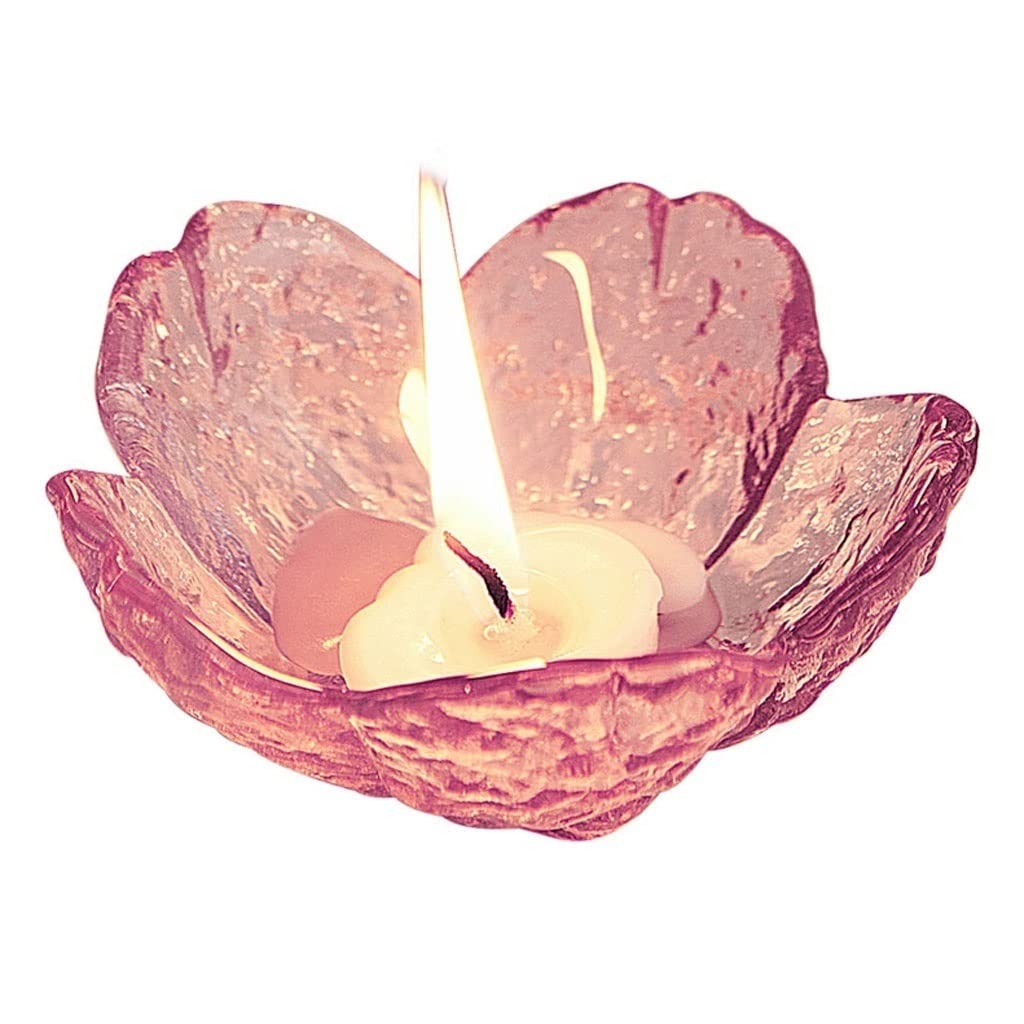 Bougeoirs Votifs en Verre Cerise pour Illuminer Vos Dîners et Tables de Salon Chic