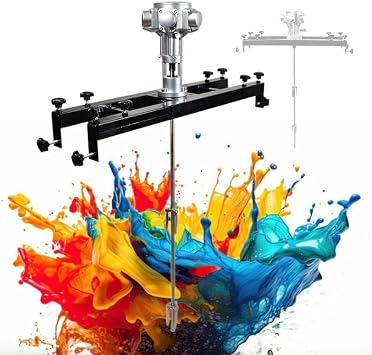 3280W IBC Paint Mixer, Electric Tank Mixer Machine, with Support Hanger, Folding Propeller, for Ink Dissolver Agitator,Large5CylindersLarge5cylinders