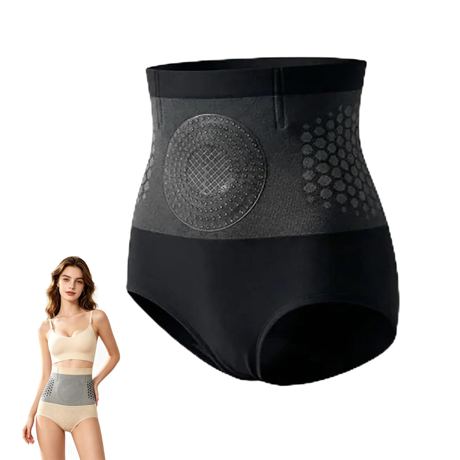 Guuzetu Women's Black Thermogenic Fat Burning Sculpting Shorts, High Waist Compression Body Shaping For For Yoga & Daily Wear (,M)
