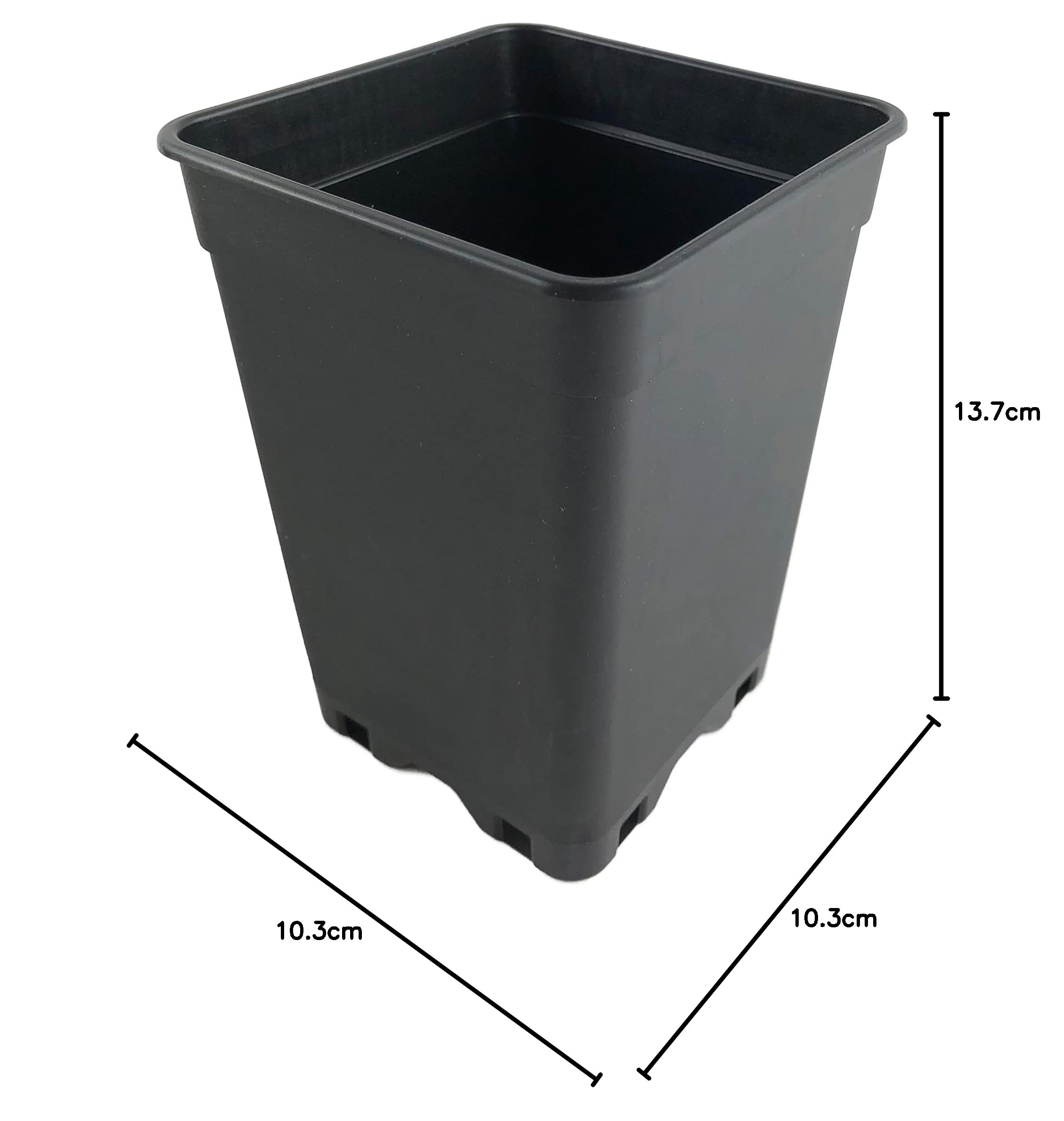 50 x Stück 1 L Anzuchttöpfe 10,3 x 10,3 x 13,7 cm vierkant Blumentöpfe klein Vorzuchttöpfe aus PP Kunststoff für Pflanzen Topf Aufzuchttöpfe Pflanztöpfe Tomaten Pflanztopf Anzucht