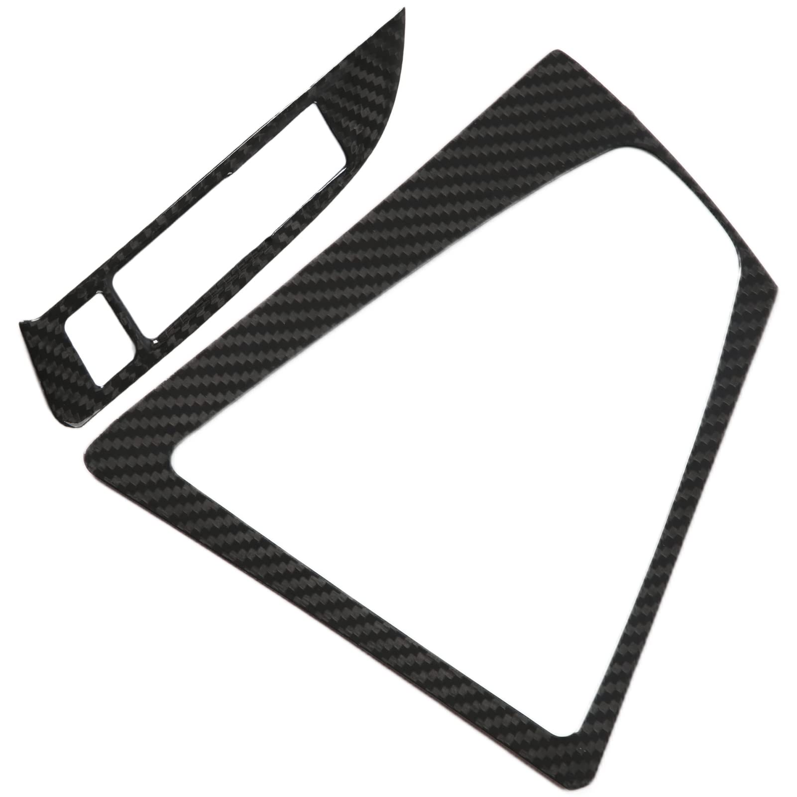 Embellecedor del Panel de de Marchas Cubierta del Panel de de Marchas de Fibra de Carbono 2 Piezas de Repuesto Adhesivas Protege contra Arañazos y Polvo para M3 M4 F80 F82 F83 2014 2019 LHD