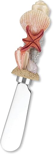 Miniatura 4 de Cuchillos esparcidores de queso y mantequilla, mango de resina pintado a mano con hoja de acero inoxidable, juego de esparcidor de queso multiusos