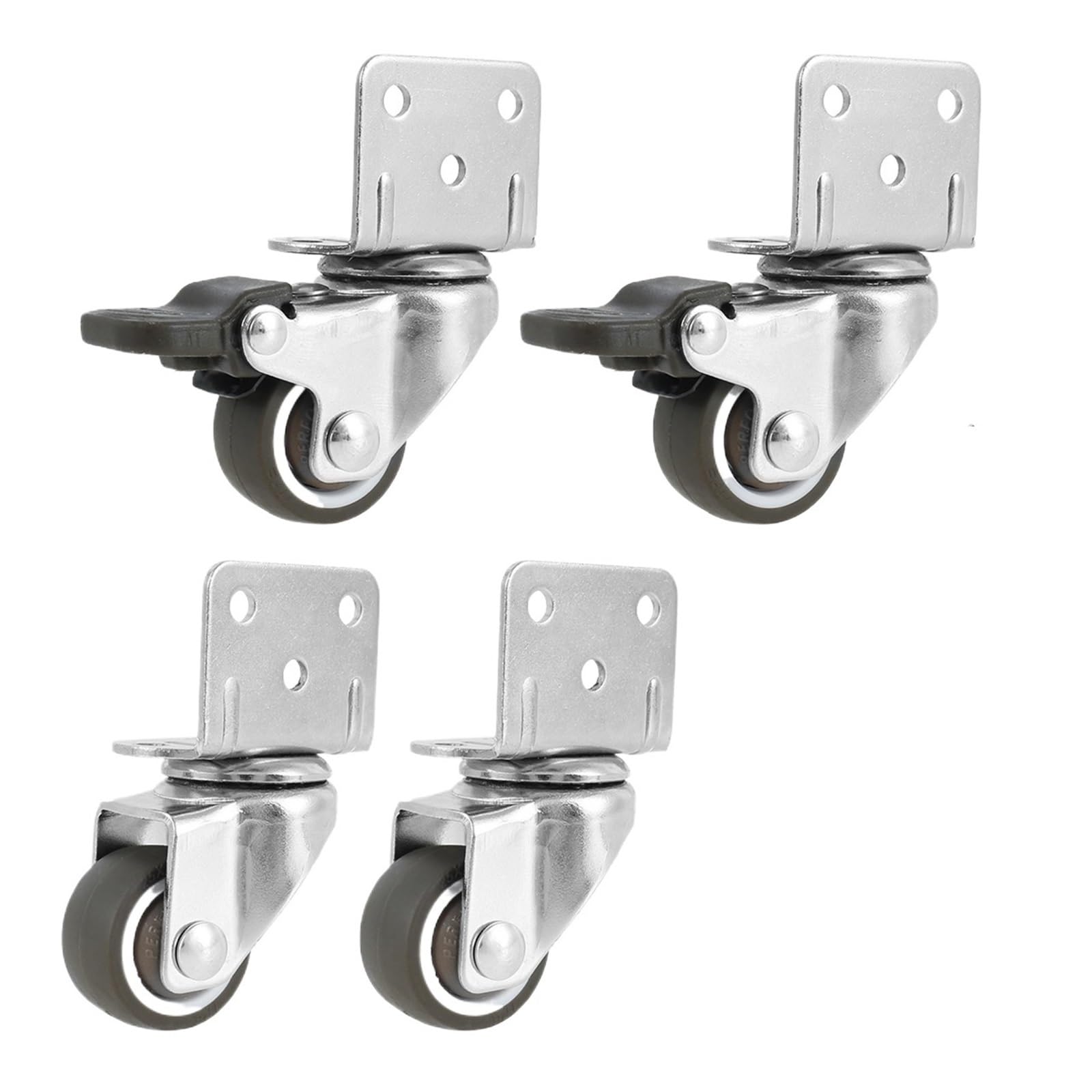 2inch Furniture Caster Soft Rubber Universal Wheel Castors Casters Per Casa e Ufficio(4pcs)
