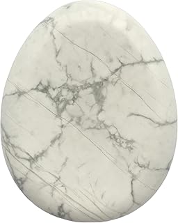 White Howlite Turquoise Water Drop Chakra Thumb Worry Stone,Stress Relax Healing Reiki Crystal Pocket Palm Stones