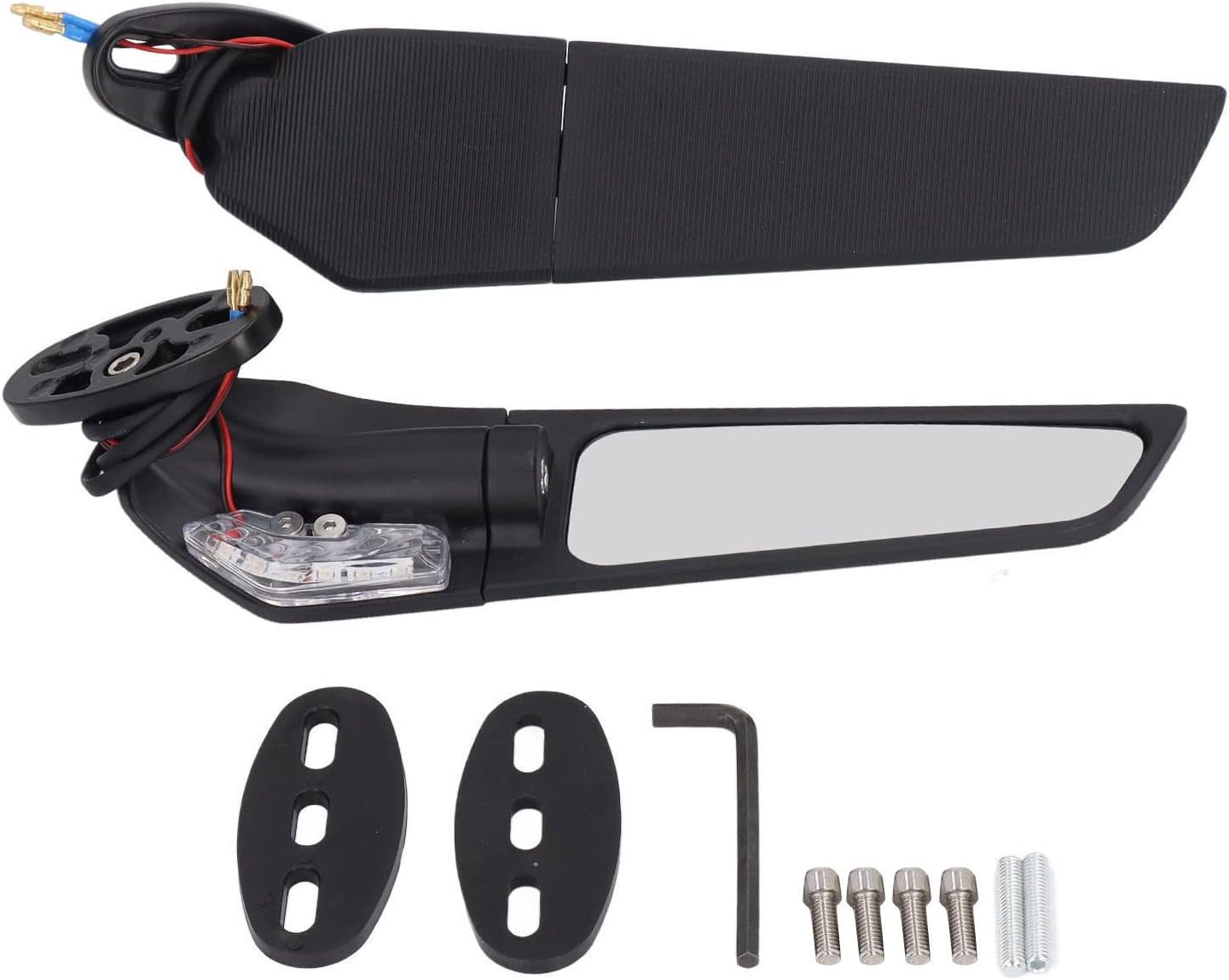Motorcycle Universal Side Mirrors Rotating Rearview Mirrors